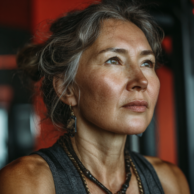 Активные пожилые люди занимаются физическими упражнениями